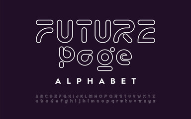 Creative modern technology alphabet fonts. Abstract typography urban sport, techno , fashion, digital, future creative logo font. vector illustration
