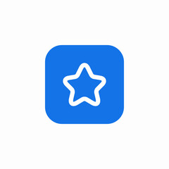 Favorite bookmark star rating icon vector sign
