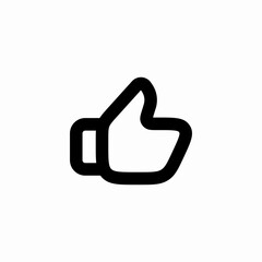 Positive feedback like thumbs icon vector sign
