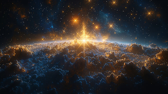 The Bright Star Rigel in the Constellation Orion
