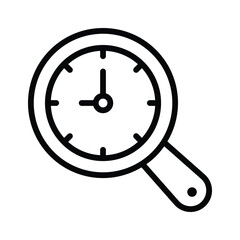 A stylized, clock icon, magnified or focused, perfect for illustrating time management