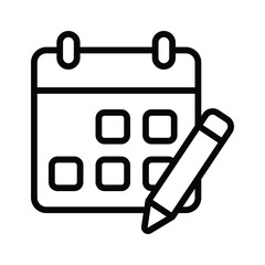 Pencil and calendar symbolizing customization of schedules