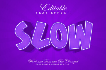 Vector Slow 3D Editable Text Effect Dots Style