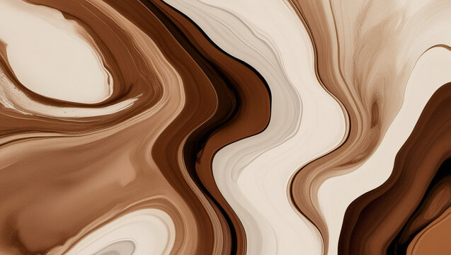 Abstract background in coffee, chocolate and cream tones. Abstract brown-beige background