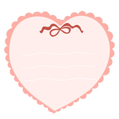 Coquette Heart Shape frame. Love and Romance Symbolic Art