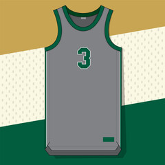 basketball jersey mockup template vector design