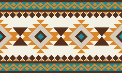 Peel and stick wall murals African pattern geometric ethnic pattern, pixel pattern seamless vector illustration native American geometric Aztec decor, design for bandana print woven carpet background wallpaper blanket clothing.