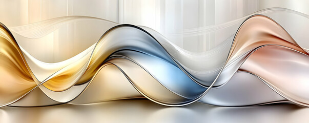 Abstract Background Wallpaper: Elegant Metallic Waves Design
