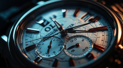 Fototapeta premium Closeup View of an Elegant Wristwatch Detail