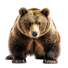 Fototapeta premium A realistic depiction of a bear standing confidently.