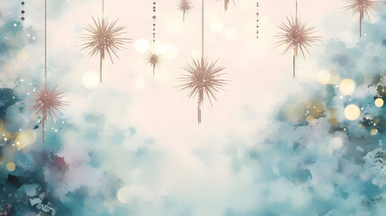 Elegant abstract blue and gold star patterns