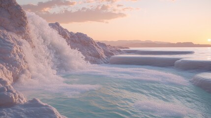 Serene Desert Landscape with Soft Light and Textures