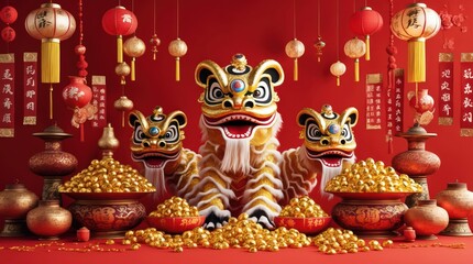 Fototapeta premium majestic chinese traditional new year