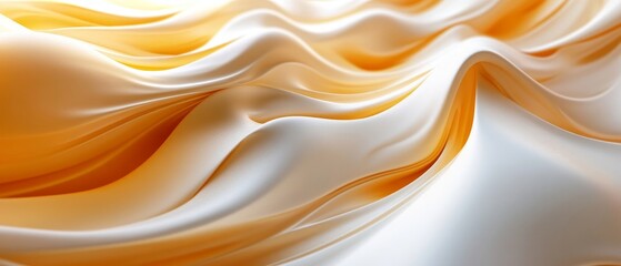 Obraz premium 3D shapes merge into radiant abstract flowing patterns., Generative AI