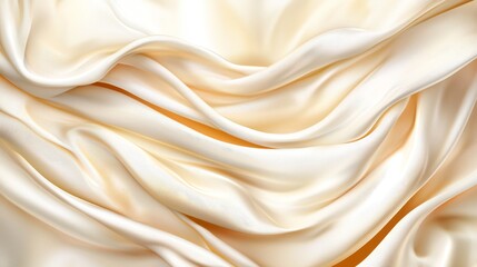 Obraz premium A close up of a white satin fabric with folds