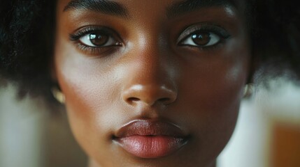 Gender-Neutral Fashion Model with Curly Hair