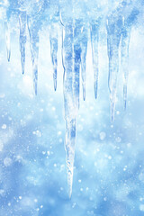 Subtle Blue Ice Background with Frozen Water Effects