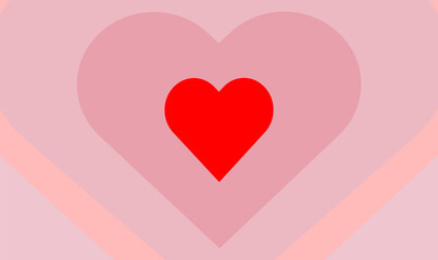 Happy Valentines Day web banner or header. Modern abstract art design with heart and geometric shapes.
