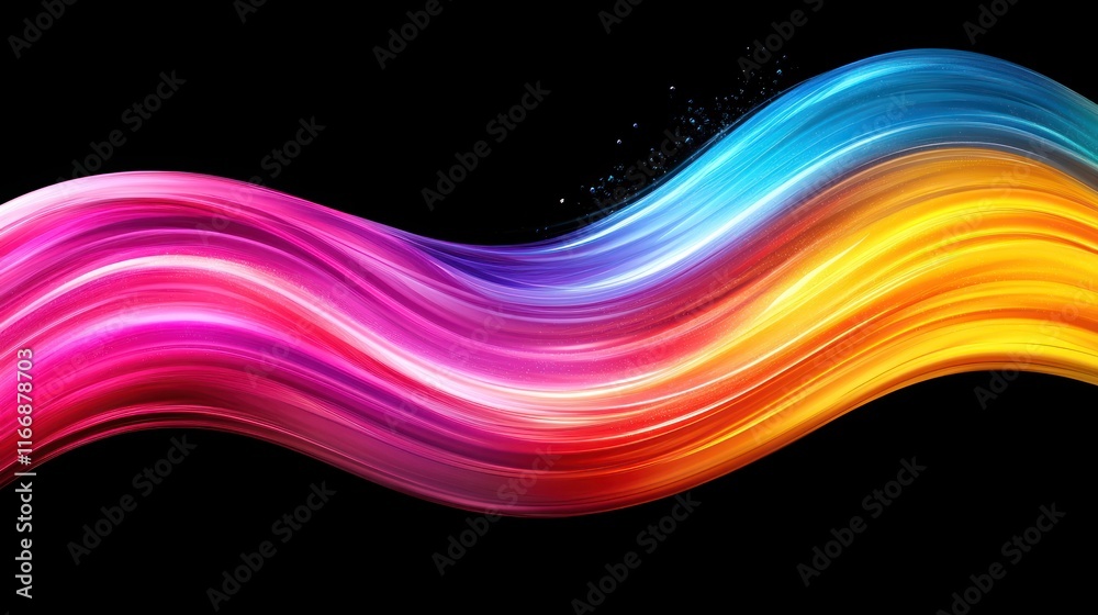 Aufkleber abstract colorful swirling wave design