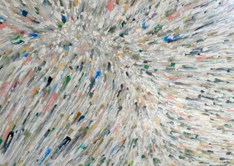 Recycled plastic white board with colourful spray of speckles