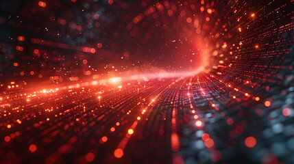 Abstract tech background. Floating Numbers HUD Background. Matrix particles grid virtual reality. Smart build. Grid core. Hardware quantum form.