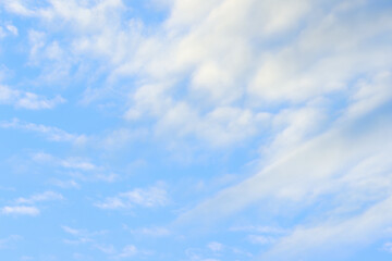 big puffy clouds with blue background, blue sky with small fleecy clouds, blue sky with big clouds, white fluff in the sky, white haze accumulation with blue background