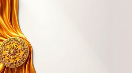 A digital rendered border with golden patterns and vibrant elements, showcasing luxury and artistic aesthetics.