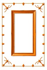 An earthy-toned frame with natural patterns, perfect for rustic and traditional visual projects.