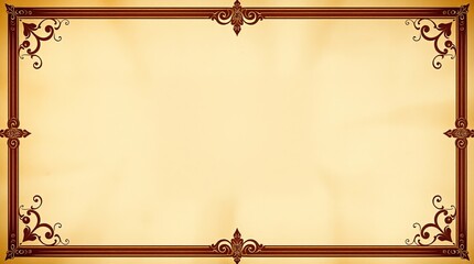 A vintage border with ornate golden details, perfect for classic and elegant design projects.