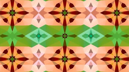 A vivid pattern design with bold colors and symmetrical layouts, representing dynamic and creative design concepts.