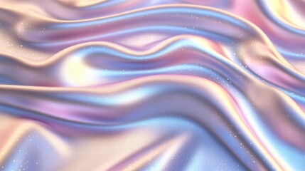 Fototapeta premium Iridescent Fabric Texture, Shimmering Pastel Drape