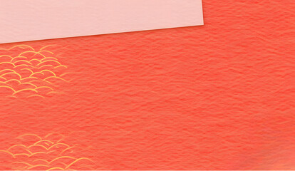 Fototapeta premium Elegant coral background with subtle wave pattern