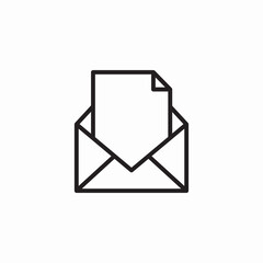 open mail icon sign vector