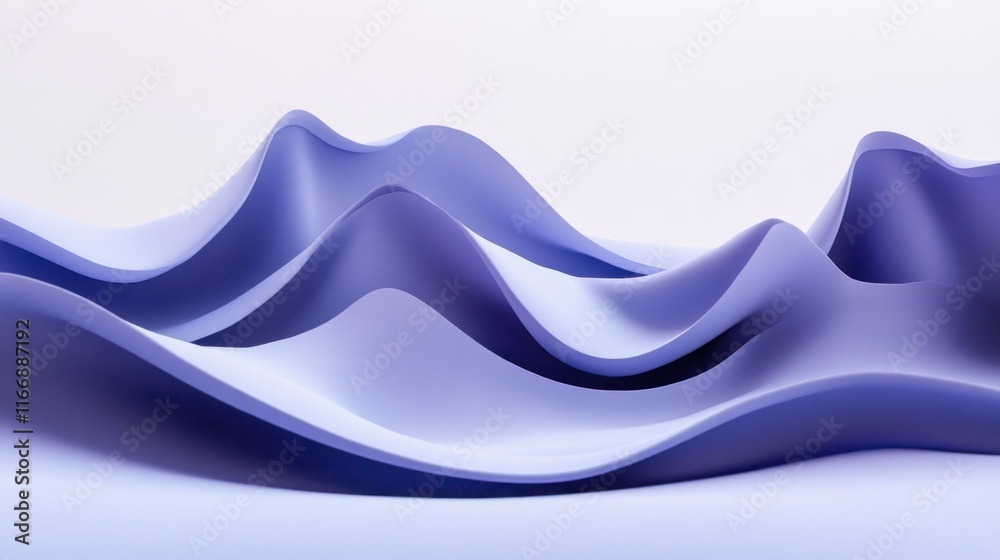 Poster Abstract Lavender Wave Forms Background Design