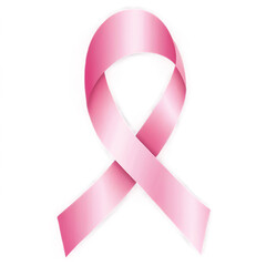 pink ribbon isolated on white