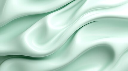 Obraz premium Abstract Mint Green Draped Fabric Soft Waves