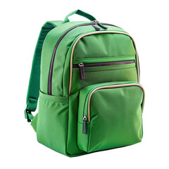 Fototapeta premium green backpack isolated on white