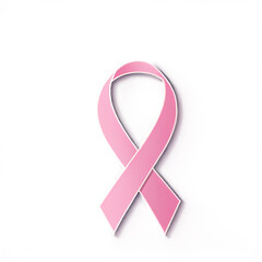 pink ribbon isolated on white