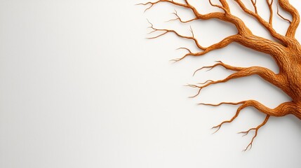 Naklejka premium A tree with no leaves on a white background