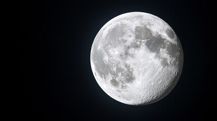 Obraz premium A full moon with a black sky in the background