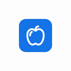 apple fruit food icon sign vector