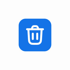 delete trash bin remove icon sign vector