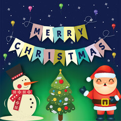 christmas gift box with christmas tree