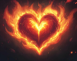 burning heart in the dark in concept of valentine day on 14 February 2025 with pink and red heart gift love rose romance romantic things with background