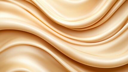 Obraz premium A close up of a beige satin background with folds and folds