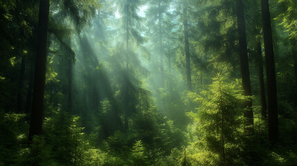 A wonderful green forest.