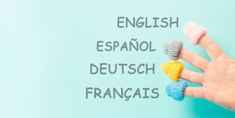 Mother tongue language day, different native languages spoken worldwide, polyglot concept,...