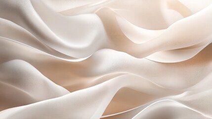 Obraz premium Abstract Draped Fabric Soft Beige Hues