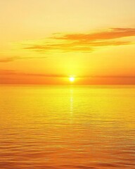 Fototapeta premium A serene sunset over calm waters, creating a tranquil atmosphere.