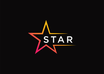 Obraz premium Minimalist and abstract letter Star logo template